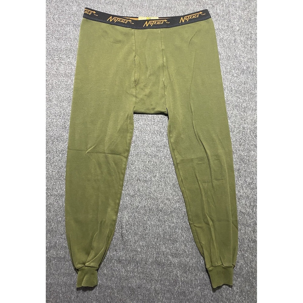 No Trace By Dan River Womens Leggings Green Thermal Pants Large
